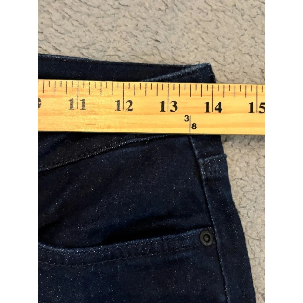 NYDJ Ami Skinny Jeans Dark Indigo Lift Tuck Raw Cuff MDNMAA2511 Womens Size 0
